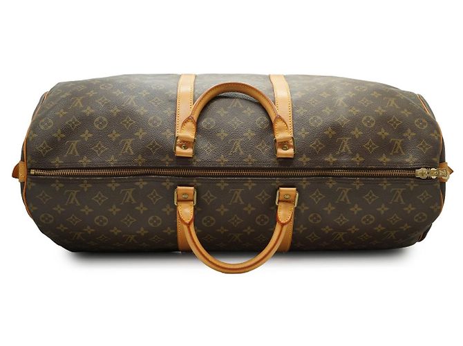Louis Vuitton Monogram Keepall 60 Marron Toile et Cuir - vue 8