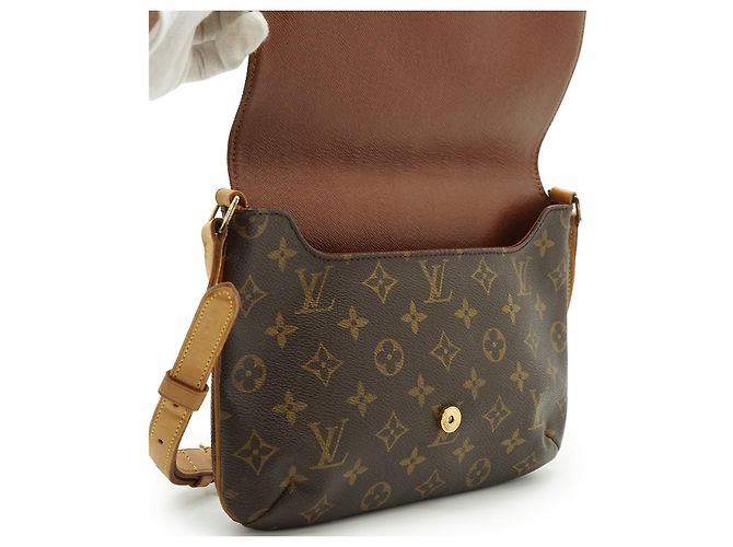 Louis Vuitton Monogram Musette Tango Brown Mustard - view 12