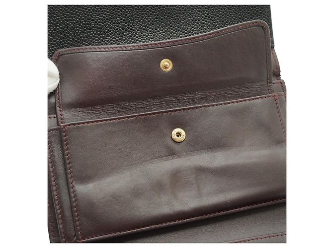 Chanel Klassisches Long Flap Wallet aus Lammleder Matelassé Braun Schwarz - Ansicht 11