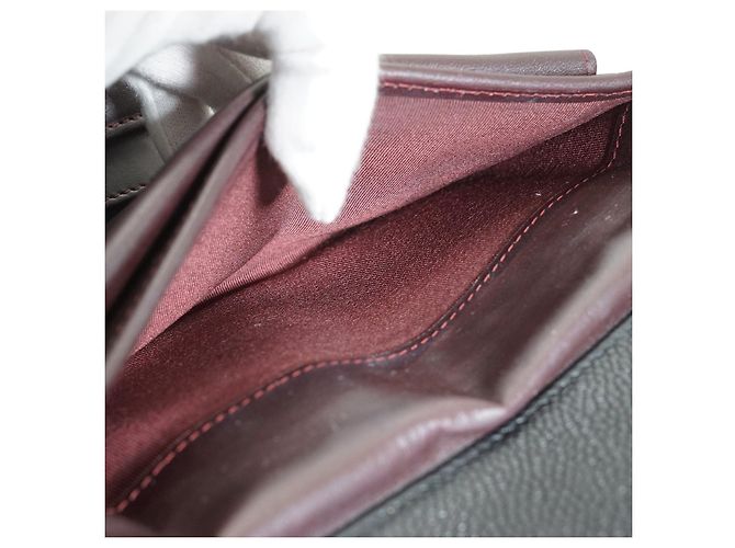 Chanel Klassisches Long Flap Wallet aus Lammleder Matelassé Braun Schwarz - Ansicht 13