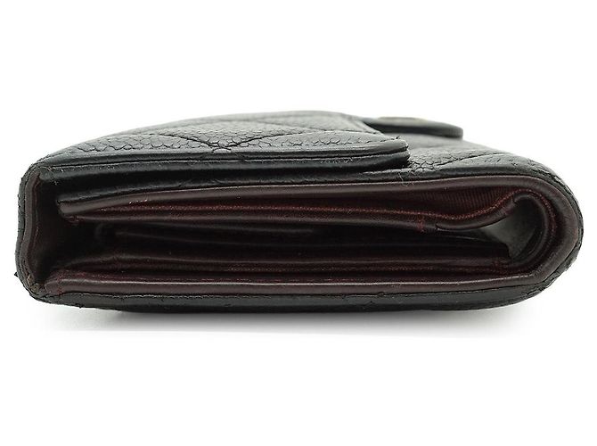 Chanel Klassisches Long Flap Wallet aus Lammleder Matelassé Braun Schwarz - Ansicht 3