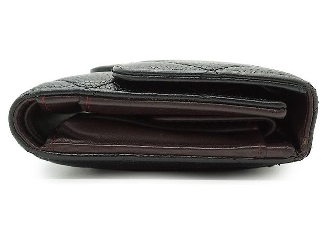 Chanel Klassisches Long Flap Wallet aus Lammleder Matelassé Braun Schwarz - Ansicht 4