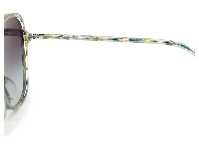 Chanel Gafas de sol CC montura carey Azul Verde - vista 5
