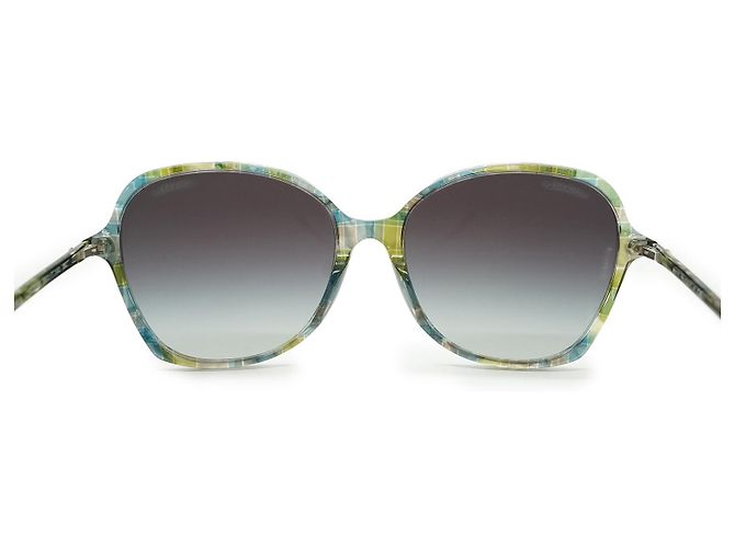 Chanel Gafas de sol CC montura carey Azul Verde - vista 6