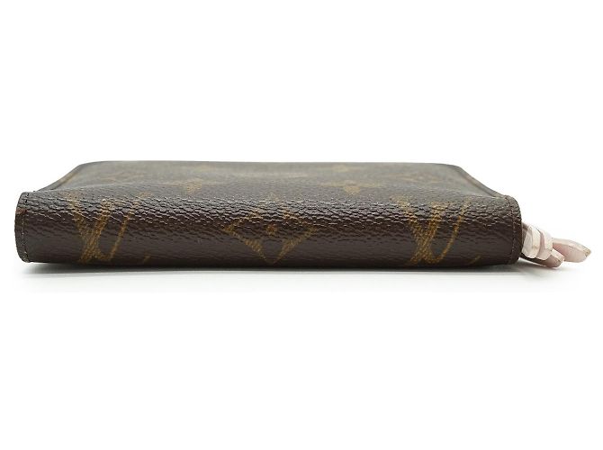 Louis Vuitton Monogram Porte Monnaie Insolite Compact Wallet Marrom Rosa - vista 5