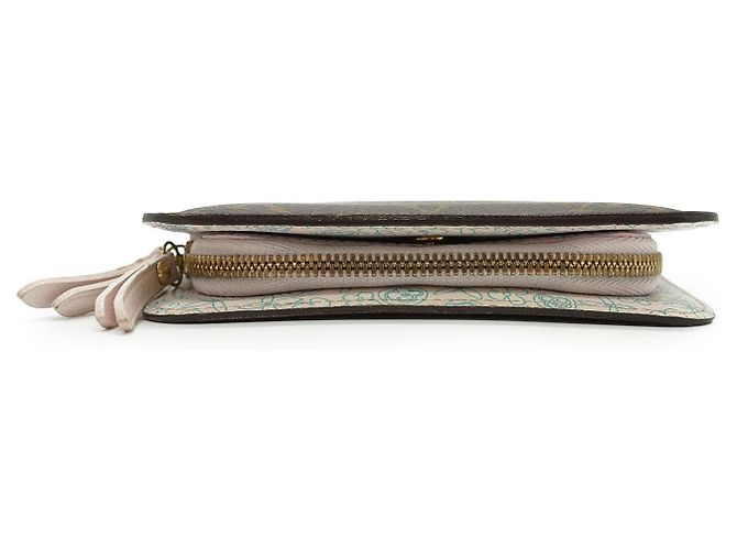 Louis Vuitton Monogram Porte Monnaie Insolite Compact Wallet Marrom Rosa - vista 6