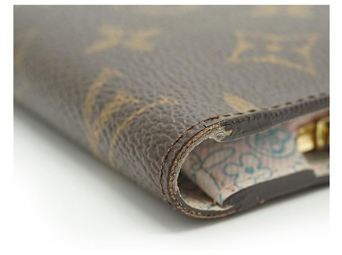 Louis Vuitton Monogram Porte Monnaie Insolite Compact Wallet Marrom Rosa - vista 8