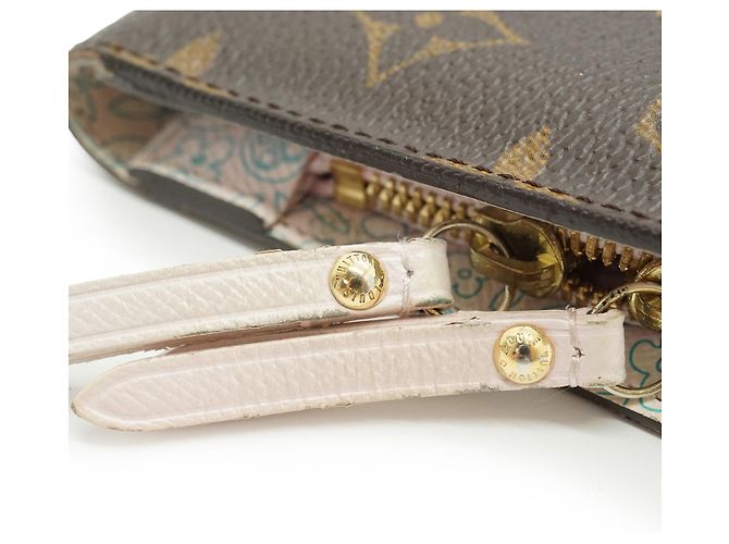 Louis Vuitton Monogram Porte Monnaie Insolite Compact Wallet Marrom Rosa - vista 9
