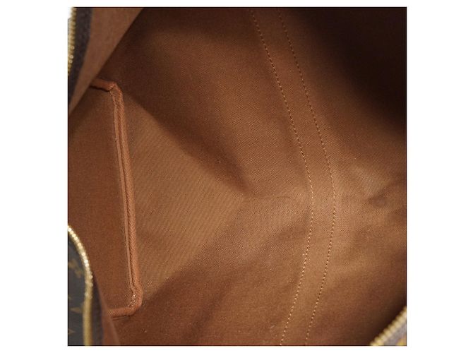 Louis Vuitton Monogram Keepall 45 Marrón Lona y Cuero Castaño - vista 14