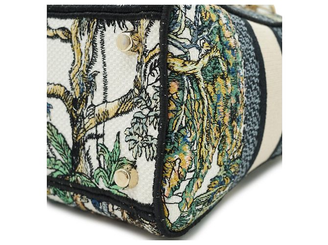 Lady Dior Medium Embroidered D-Lite Blanco Multicolor - vista 8