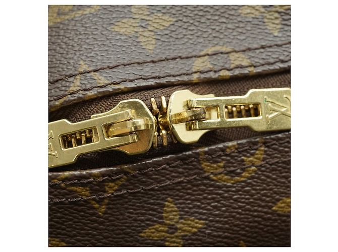Louis Vuitton Monogram Keepall 55 Marrone Tela Pelle - vista 11
