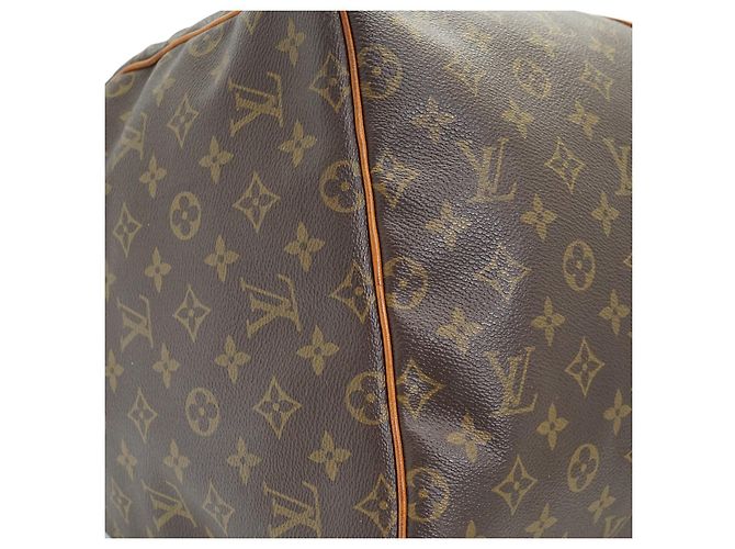 Louis Vuitton Monogram Keepall 55 Marrone Tela Pelle - vista 6