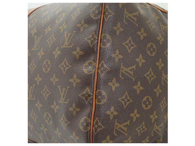 Louis Vuitton Monogram Keepall 55 Marrone Tela Pelle - vista 7