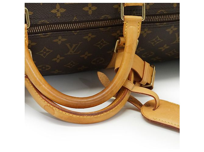 Louis Vuitton Monogram Keepall Bandouliere 60 Castaño - vista 11