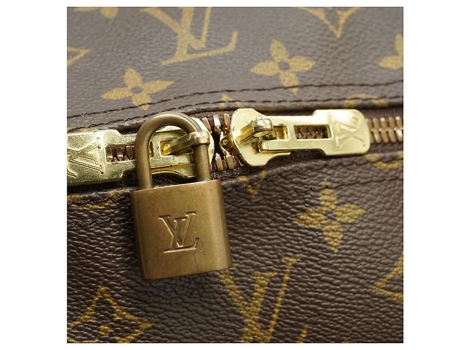 Louis Vuitton Monogram Keepall Bandouliere 60 Castaño - vista 12