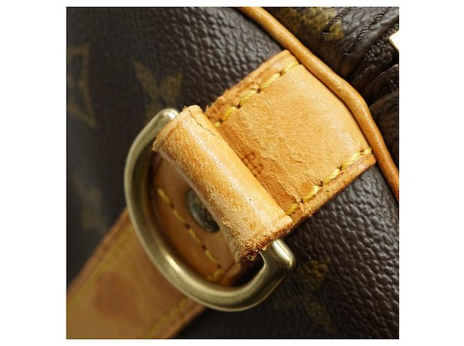 Louis Vuitton Monogram Keepall Bandouliere 60 Castaño - vista 13