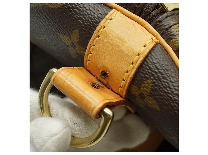 Louis Vuitton Monogram Keepall Bandouliere 60 Castaño - vista 14