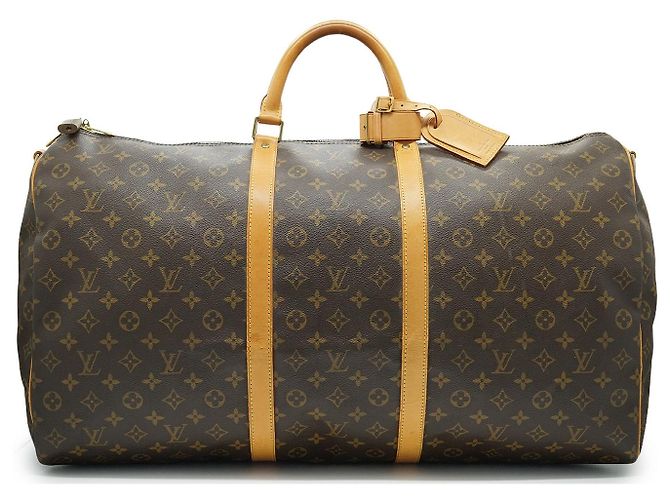Louis Vuitton Monogram Keepall Bandouliere 60 Castaño - vista 2