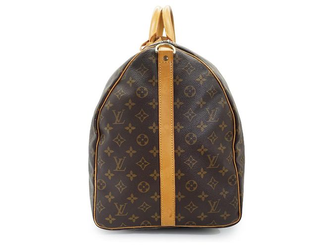 Louis Vuitton Monogram Keepall Bandouliere 60 Castaño - vista 4