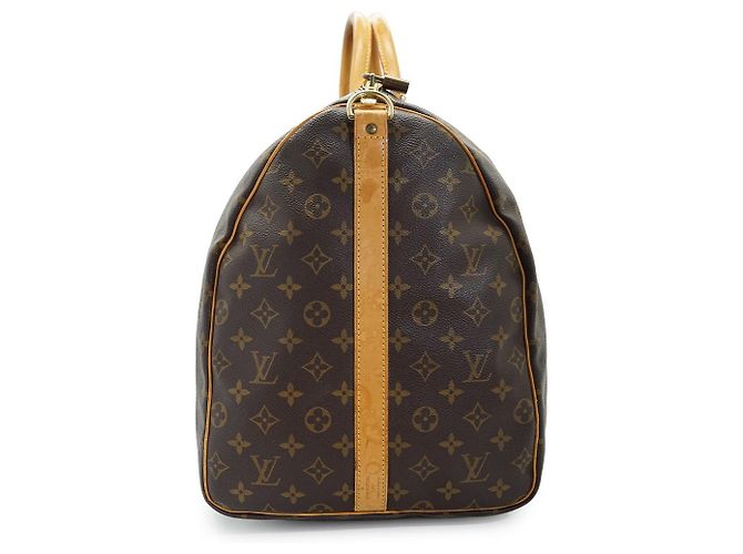 Louis Vuitton Monogram Keepall Bandouliere 60 Castaño - vista 5