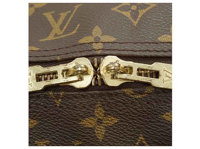 Louis Vuitton Monogram Keepall 60 Marrom Lona Couro - vista 11