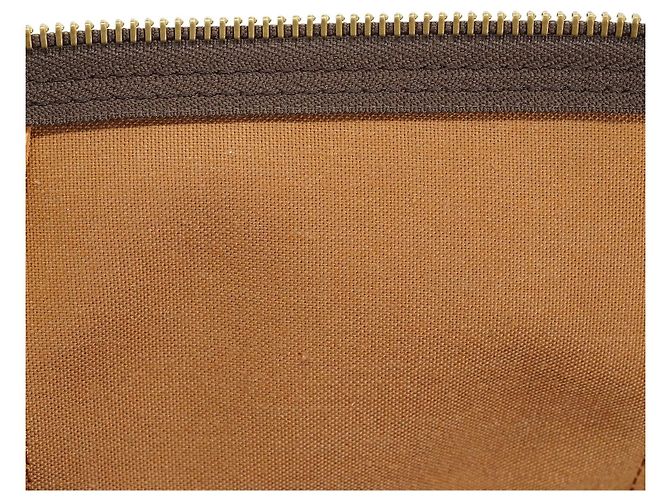 Louis Vuitton Monogram Keepall 60 Marrom Lona Couro - vista 14