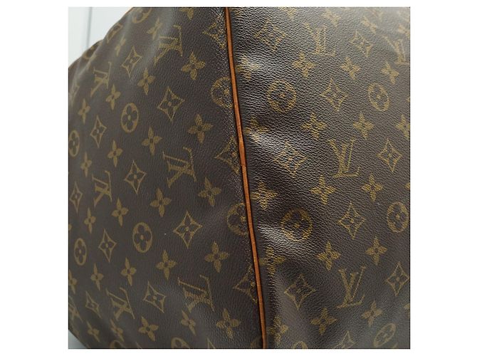 Louis Vuitton Monogram Keepall 60 Marrom Lona Couro - vista 6