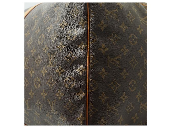 Louis Vuitton Monogram Keepall 60 Marrom Lona Couro - vista 7
