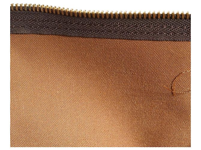 Louis Vuitton Monogram Keepall Bandouliere 60 Castaño - vista 14
