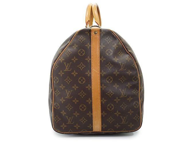 Louis Vuitton Monogram Keepall Bandouliere 60 Castaño - vista 3