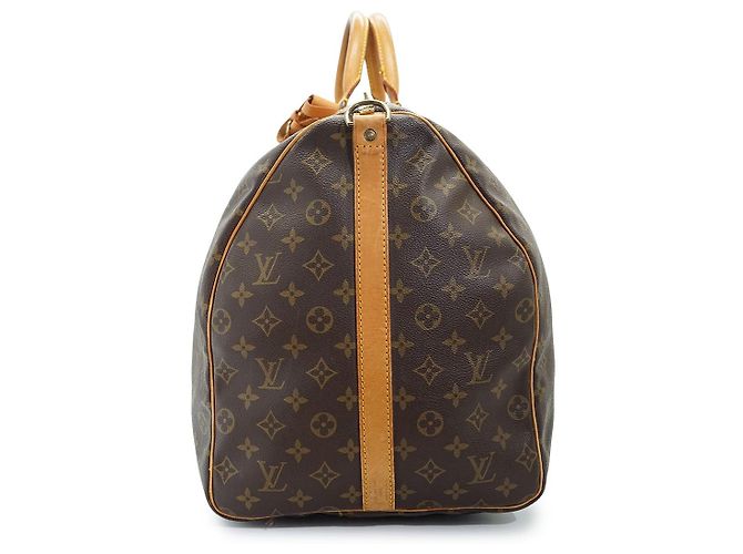 Louis Vuitton Monogram Keepall Bandouliere 60 Castaño - vista 4