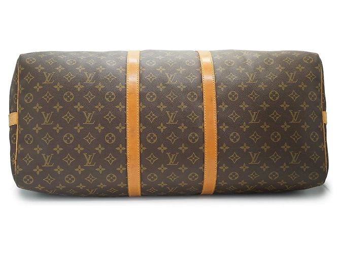 Louis Vuitton Monogram Keepall Bandouliere 60 Castaño - vista 5