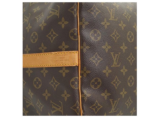 Louis Vuitton Monogram Keepall Bandouliere 60 Castaño - vista 6