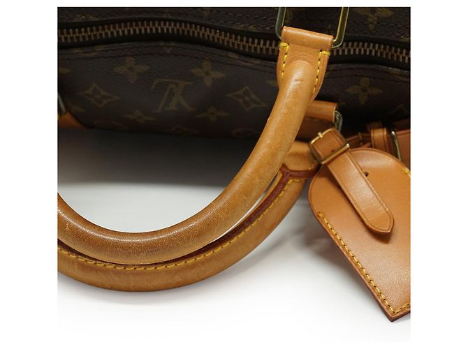 Louis Vuitton Monogram Keepall Bandouliere 60 Castaño - vista 9