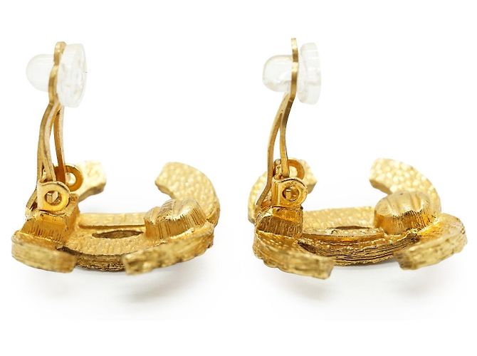 Chanel Vintage CC Woven Clip-on Ohrringe GP Golden - Ansicht 10