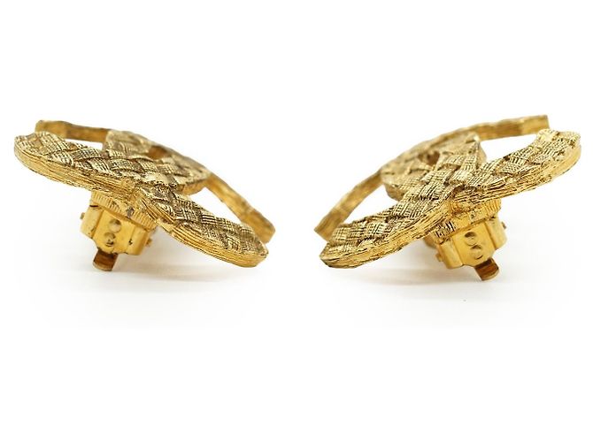 Chanel Vintage CC Woven Clip-on Ohrringe GP Golden - Ansicht 3
