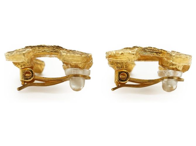Chanel Vintage CC Woven Clip-on Ohrringe GP Golden - Ansicht 4