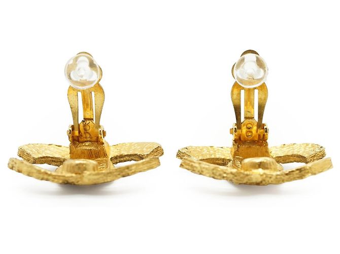 Chanel Vintage CC Woven Clip-on Ohrringe GP Golden - Ansicht 8