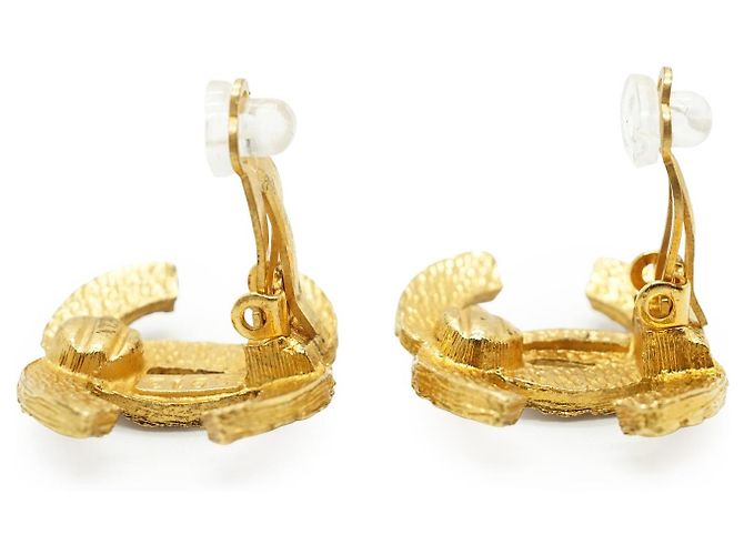 Chanel Vintage CC Woven Clip-on Ohrringe GP Golden - Ansicht 9