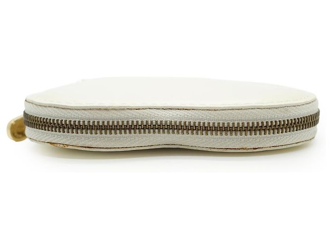 Louis Vuitton Monogram Vernis Porte Monnaie Coeur Branco Dourado - vista 4