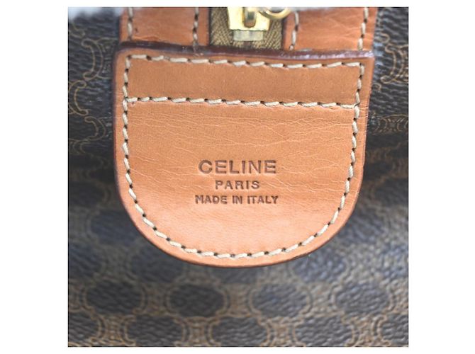 Céline Celine Vintage Duffle Canvas and Leather Braun - Ansicht 6
