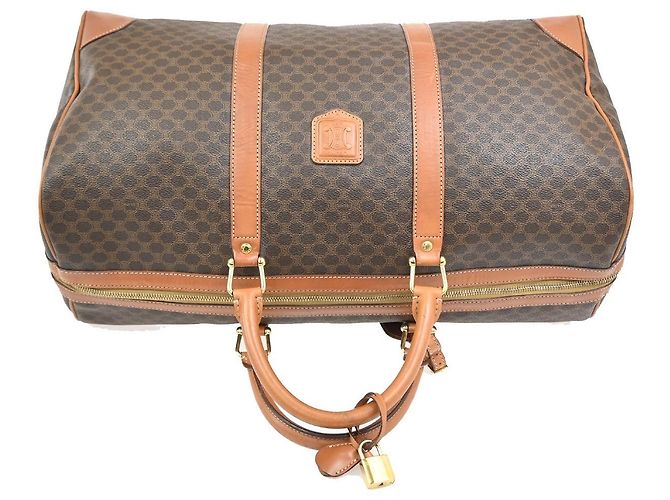 Céline Celine Vintage Duffle Canvas and Leather Braun - Ansicht 7