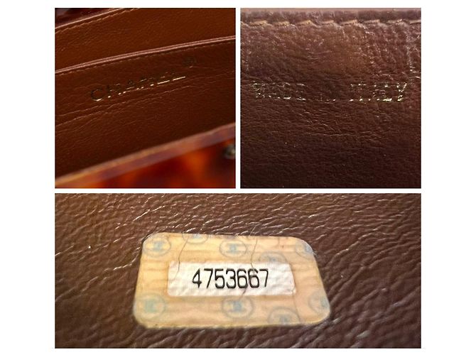 Chanel Sac Mini Box Plexiglas Écaille de Tortue Marron - vue 12