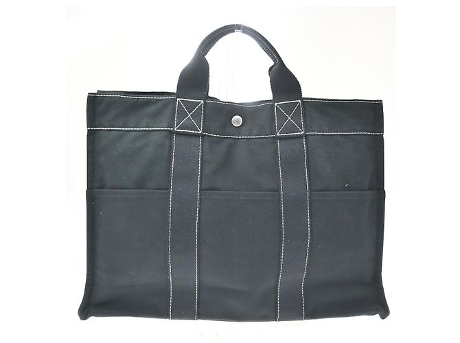 Hermès Hermes Fourre Tout Toile MM Schwarz - Ansicht 2