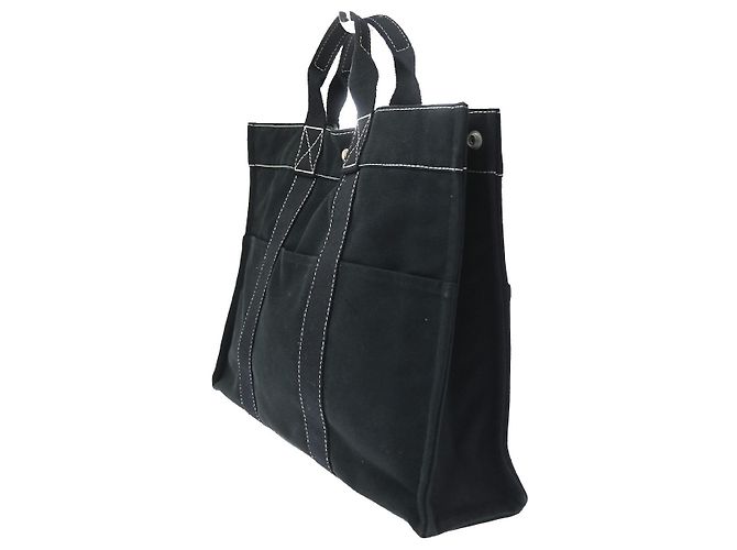 Hermès Hermes Fourre Tout Toile MM Schwarz - Ansicht 3