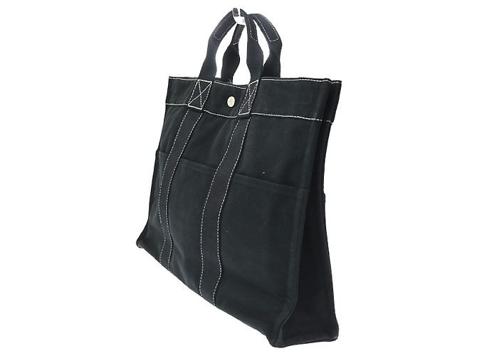 Hermès Hermes Fourre Tout Toile MM Schwarz - Ansicht 4