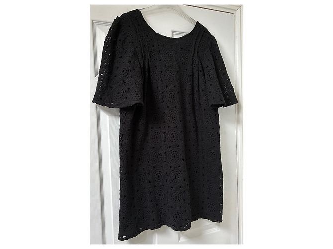 Autre Marque Maison Stella & Suzie Vestido Fedora de ganchillo negro - vista 10