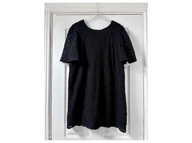 Autre Marque Maison Stella & Suzie Vestido Fedora de ganchillo negro - vista 3