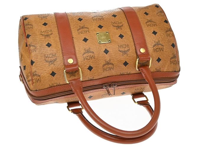 Bolso de mano MCM Visetos de cuero marrón Castaño - vista 5