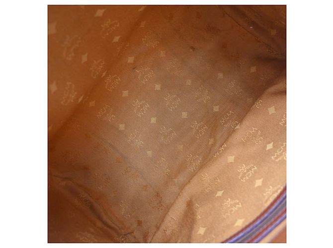 Bolso de mano MCM Visetos de cuero marrón Castaño - vista 6